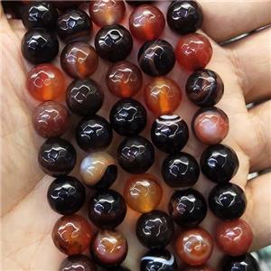 faceted round fancy Agate Beads, dye, approx 10mm dia [GA2226]