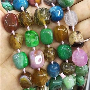 natural Agate Beads, freeform, dye, mixed, approx 14-17mm [GA2255]
