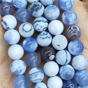 blue Fire Agate Beads, round, approx 10mm dia [GA2263-10MM]