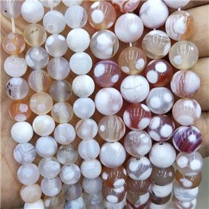 Sakura Cherry Agate Beads Smooth Round, approx 8mm dia [GA2309-8MM]