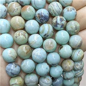 Turq Agate Beads Smooth Round, approx 14mm dia [GA2316-14MM]