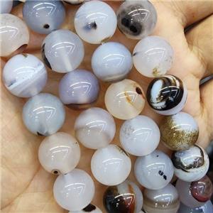 Natural Agate Beads Round Smooth, approx 14mm, 28pcs per st [GA2335]