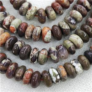 Ocean Jasper Beads Smooth Rondelle Multicolor, approx 12mm [GA2358]