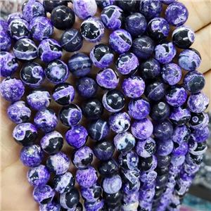 Dye Agate Beads Faceted Round Purple, approx 10mm dia [GA2383-10MM]