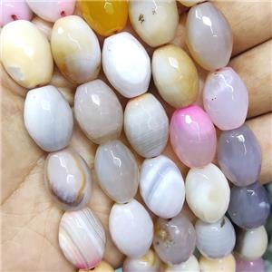 Agate Beads Faceted Barrel, approx 13-18mm [GA2416]