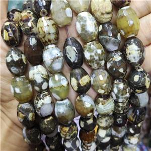 Fire Agate Barrel Beads Faceted, approx 15-20mm [GA2435]