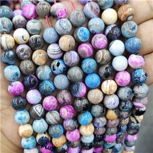 Fire Agate Beads Smooth Round Mixed Color, approx 10mm dia [GA2630]