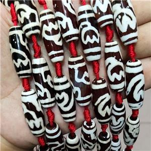 Tibetan Agate Rice Beads, approx 10-30mm, 10pcs per st [GA2632]