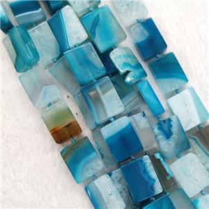 Teal Agate Rectangle Beads Dye, approx 15-20mm [GA2677]