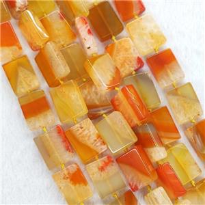Orange Agate Rectangle Beads Dye, approx 15-20mm [GA2679]