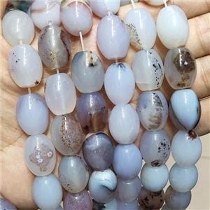 Natural Agate Barrel Beads Gray White, approx 15-20mm, 18pcs per st [GA2759]