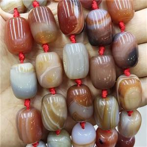 Natural Agate Barrel Beads Dye, approx 15-20mm [GA2772]
