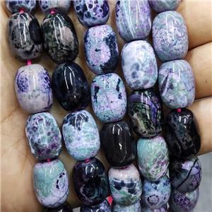 Natural Agate Beads Barrel Fired Dye, approx 13-17mm, 22pcs per st [GA2819]