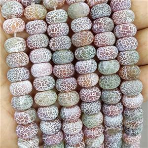Crackle Agate Rondelle Beads, approx 8-12mm [GA2853]