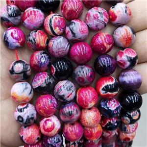 Red Fire Agate Beads Smooth Round Dye, approx 14mm dia [GA2870]