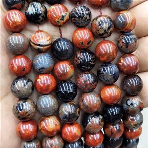 Red Fire Agate Beads Smooth Round Dye, approx 12mm dia [GA2871]