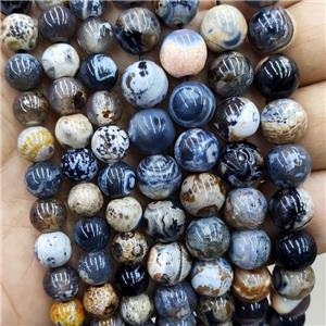 Fire Agate Beads Smooth Round Dye, approx 8mm dia [GA2872-8MM]