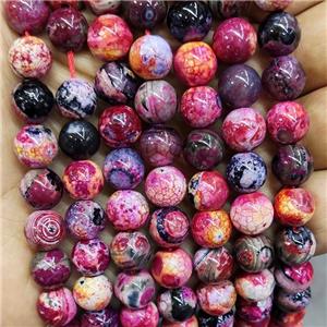 Natural Agate Beads Red Dye Smooth Round Fire, approx 10mm dia [GA2948-10MM]
