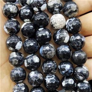 Fire Agate Beads Faceted Round, approx 14mm dia [GA2971]