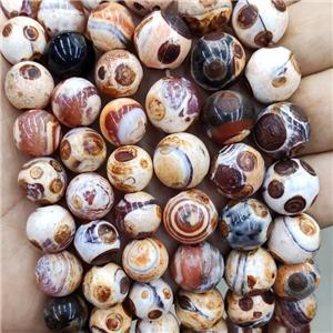 Orange Fire Agate Beads Smooth Round Dye, approx 12mm dia [GA2972-12MM]