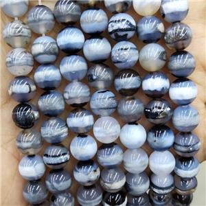 Natural Agate Beads Dye Blue Smooth Round, approx 8mm [GA2989]