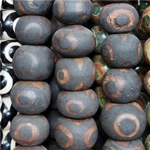 Tibetan Agate Rondelle Beads Black Eye, approx 15-20mm, 22pcs per st [GA2993]