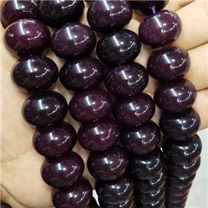 Darkred Jade Beads Dye Smooth Rondelle, approx 15x20mm [GA3013]