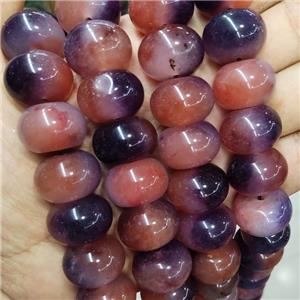 Purplepink Jade Beads Dye Smooth Rondelle, approx 15x20mm [GA3014]