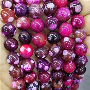 Natural Agate Beads Hotpink Dye Smooth Round, approx 14mm dia [GA3026]