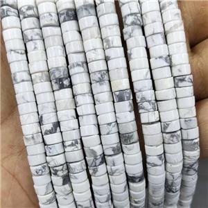 White Howlite Turquoise Heishi Beads Spacer, approx 6mm [GA3069]