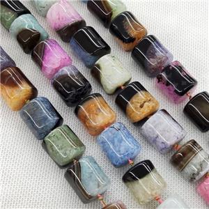 Agate Druzy Column Beads Tube Mixed Color, approx 17-18mm [GA3085]