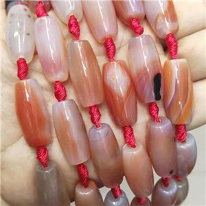 Natural Agate Rice Beads Red Dye, approx 13-30mm [GA3100]