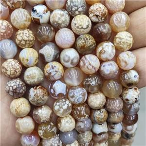 Natural Agate Beads Dye Fire Smooth Round, approx 10mm dia [GA3186]