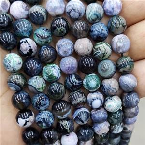 Natural Agate Beads Fire Green Black Smooth Round, approx 10mm dia [GA3190]