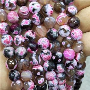 Pink Fire Agate Beads Faceted Round, approx 10mm dia [GA3191]