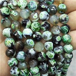 Green Fire Agate Beads Faceted Round, approx 10mm dia [GA3192]