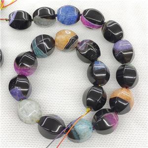Natural Agate Druzy Lantern Beads Dye Mixed Color, approx 16-18mm [GA3241]