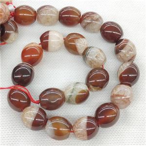 Natural Agate Druzy Barrel Beads Orange Dye, approx 18-19mm [GA3242]