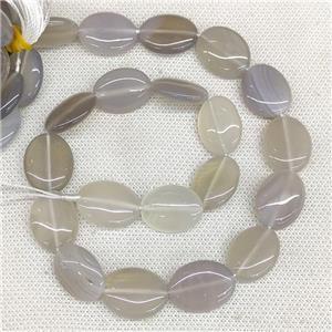 Natural Stripe Agate Oval Beads Gray, approx 15-20mm [GA3330]