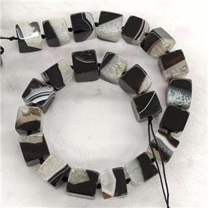 Druzy Agate Cube Beads White Dye, approx 16mm [GA3381]