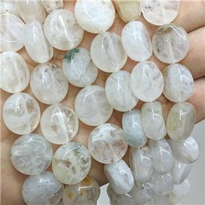 Druzy Agate Coin Beads White Dye, approx 18mm [GA3391]