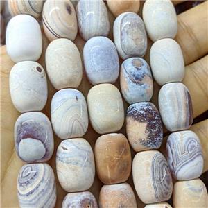 Fire Agate Barrel Beads, approx 13-18mm [GA3480]