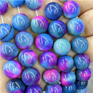 Natural Agate Beads Multicolor Dye Smooth Round, approx 14mm [GA3500]