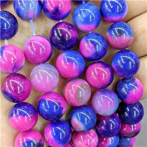 Natural Agate Beads Multicolor Dye Smooth Round, approx 14mm [GA3501]