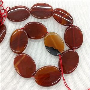 Natural Red Agate Oval Beads Dye, approx 30-40mm [GA3507]