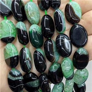 Green Druzy Agate Oval Beads Dye, approx 15-20mm [GA3536]