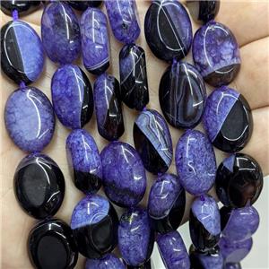 Purple Druzy Agate Oval Beads Dye, approx 15-20mm [GA3537]