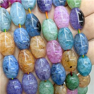 Druzy Agate Rice Beads Dye Mix Color, approx 13-18mm [GA3550]