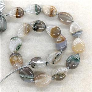 Agate Druzy Teardrop Beads Gray Natural Color, approx 15-20mm [GA3572]