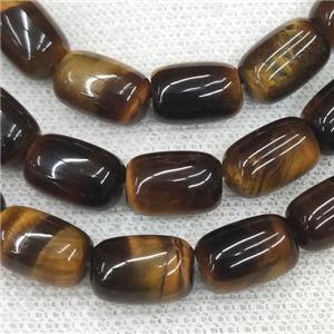 Tiger eye stone barrel beads, AB-grade, approx 12x16mm [GAM78-12X16MM]